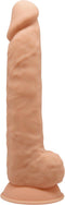 SILEXD – Dual Density siliconen beige dildo met balzak – 26.6 cm