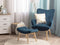Beliani VEJLE - Chesterfield fauteuil - Blauw - Fluweel