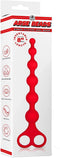 NMC 8 INCH RIBBED SILICONE ANAL BEADS RED