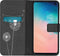 iMoshion Hoesje Geschikt voor Samsung Galaxy S10 Hoesje Met Pasjeshouder - iMoshion Design Softcase Bookcase - Wit / Zwart / Dandelion