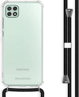 iMoshion Hoesje Geschikt voor Samsung Galaxy A22 (5G) Hoesje Met Koord - iMoshion Backcover met koord - Transparant
