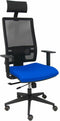 Bureaustoel met hoofdsteun P&C Horna Traslack bali Blauw