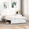 vidaXL - Bedframe - massief - hout - wit - 120x190 - cm