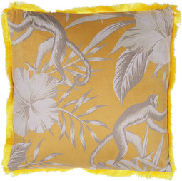 MANJU - Sierkussen set van 2 - Geel - 45 x 45 cm - Polyester