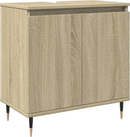 vidaXL - Badkamerkast - 58x33x60 - cm - bewerkt - hout - sonoma - eikenkleurig