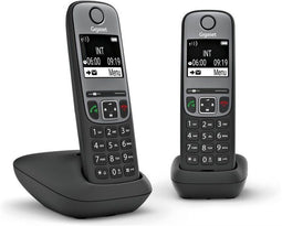 Gigaset A705 Duo - DECT-telefoon - Nummerherkenning Verlicht toetsenbord - Zwart