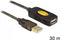 Delock 30m - USB2.0 verlengkabel - Actief tot 480 Mbit/s - Zwart