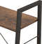 vidaXL - Opbergmeubel - met - 3 - lagen - 56x35x108 - cm - donkerbruin - en - zwart