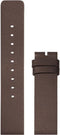 LEFF amsterdam - Horlogebandje - Leren Band D42 - XL - Bruin - 22 mm