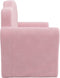 vidaXL Kinderslaapbank 2-zits zacht pluche roze