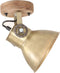 vidaXL Wand-/plafondlampen industrieel 2 st E27 20x25 cm messingkleur