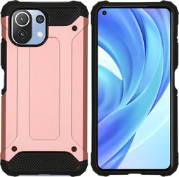 iMoshion Hoesje Geschikt voor Xiaomi Mi 11 Lite (4G) / Mi 11 Lite (5G) / 11 Lite 5G NE Hoesje - iMoshion Rugged Xtreme Backcover - Rosé