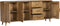 Dressoir industrieel - Dressoir Sara - Dressoirkast mangohout 220 cm