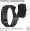 imoshion Milanees magnetisch bandje - Geschikt voor Fitbit Charge 6, Charge 5 - Zwart - M