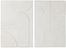Wanddecoratie Home ESPRIT Wit Modern 80 x 5 x 120 cm (2 Stuks)