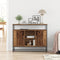 vidaXL - Dressoir - Oud - Hout - 100x35x80 - cm - Samengesteld - Hout - en - Staal