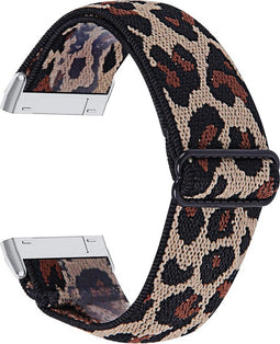 Nylon Bandje Geschikt Voor Fitbit Versa 3 / Sense - Panterprint