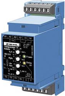 Ziehl TR 111 Temperatuurregelaar Pt100 -10 tot +200 °C Relais 5 A (l x b x h) 58 x 35 x 90 mm