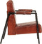 vidaXL Fauteuil 60x80x87 cm echt geitenleer donkerbruin