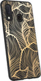 imoshion Hoesje Geschikt voor Samsung Galaxy A20e Hoesje Siliconen - imoshion Design hoesje - Goud / Zwart / Golden Leaves