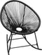vidaXL - Tuinschommelstoel - poly - rattan - zwart