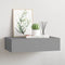 vidaXL - Wandschap - met lade 40x23,5x10 cm MDF grijs