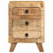 vidaXL - Nachtkastje - 37x32x50 - cm - massief - ruw - mangohout