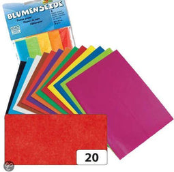 Zijdevloeipapier folia 50x70cm 20g nr 23 rood - 10 stuks