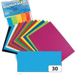 Zijdevloeipapier folia 50x70cm 20g nr 30 blauw - 10 stuks