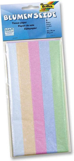 Zijdevloeipapier Folia 50x70cm 20gr iriserend assorti