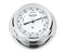 Wempe Skiff - Barometer - Verchroomd messing Ø 110 mm - Wit met zwarte schaalverdeling