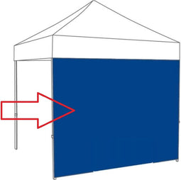 Zijwand Easy Up 4 mtr dicht kleur blauw