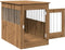 vidaXL - Hondenbench - 55x80x68 - cm - bewerkt - hout - artisanaal - eikenkleurig