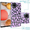 iMoshion Hoesje Geschikt voor Samsung Galaxy A42 Hoesje Siliconen - iMoshion Design hoesje - Transparant / Paars / Design Leopard Lilac