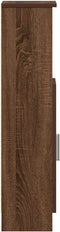 vidaXL - Badkamerkast - met - rolhouder - 20,5x22x90 - cm - bruin - eikenkleur