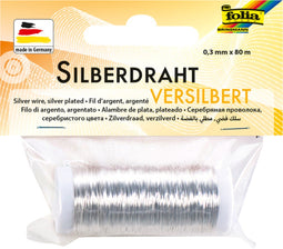 Zilverdraad folia 0.3mmx80m | Blister a 1 stuk