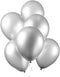 Zilveren ballonnen metallic | 10 stuks