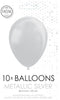 Zilveren ballonnen metallic | 10 stuks