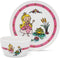 Zilverstad Kinderservies Prinses 5-delig porselein/RVS (kinderbestek + servies)