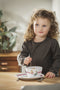 Zilverstad Kinderservies Prinses 5-delig porselein/RVS (kinderbestek + servies)