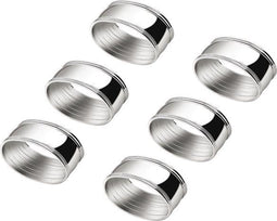 Zilverstad - Servetring ovaal 5,5cm - set van 6 stuks