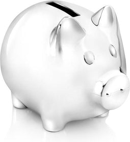 Zilverstad - Spaarpot Varken 10x7x8cm zilver kleur