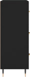 vidaXL - Dressoir - 69,5x34x90 - cm - bewerkt - hout - zwart