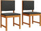 vidaXL - Tuinstoelen - zonder - Armleuningen - met - Kussens - - - Set - van - 2 - - - Massief - Acaciahout