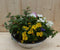 Zinken bak zomerbloeiers kleurenmix dia. 30 cm