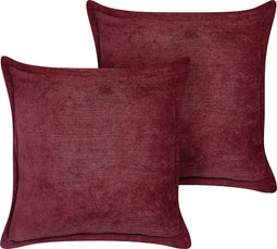 ZINNIA - Sierkussen set van 2 - Rood - 43 x 43 cm - Corduroy