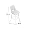 Zipcode Design Barstoel Virginia - 1 Stuk - 75 cm Zithoogte - 53 x 42 x 106 cm - Geel