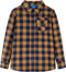 vidaXL - Kinderoverhemd - geruit - 128 - cognackleurig - en - blauw