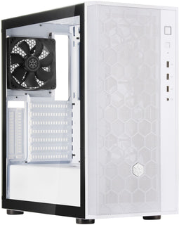 SilverStone FARA R1 V2 - Mid-Tower ATX Behuizing - Gehard glas zijpaneel en mesh frontpaneel - Wit