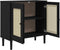 vidaXL - Dressoir - SENJA - 80x35x80 - cm - rattan - look - massief - grenenhout - zwart
